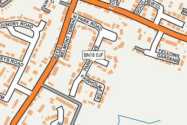 BN18 0JF map - OS OpenMap – Local (Ordnance Survey)