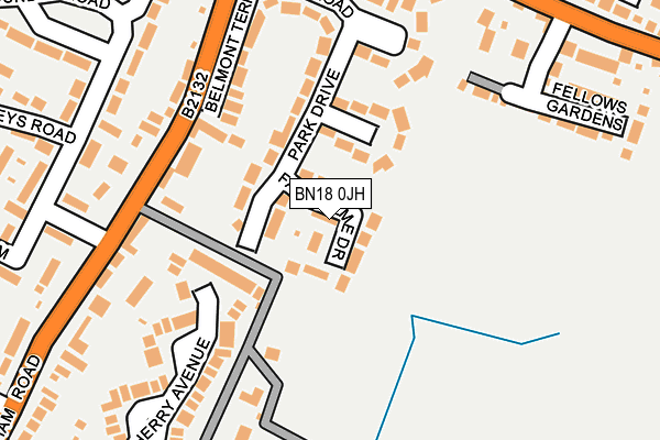 BN18 0JH map - OS OpenMap – Local (Ordnance Survey)