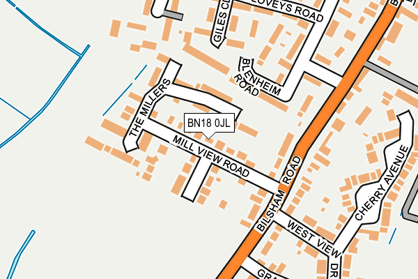 BN18 0JL map - OS OpenMap – Local (Ordnance Survey)