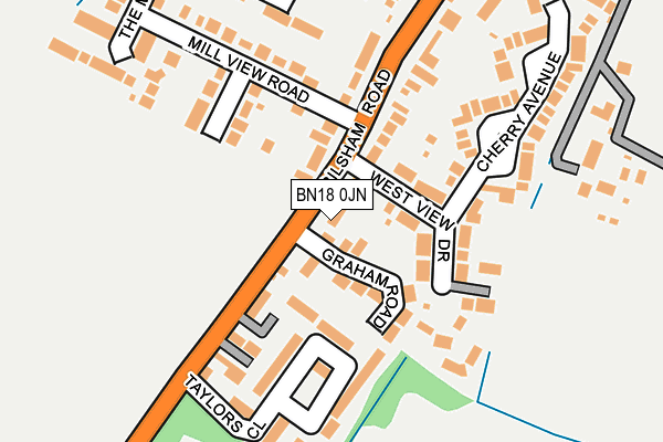 BN18 0JN map - OS OpenMap – Local (Ordnance Survey)