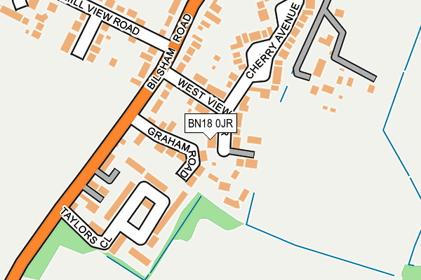 BN18 0JR map - OS OpenMap – Local (Ordnance Survey)