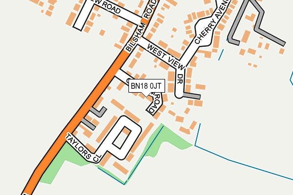 BN18 0JT map - OS OpenMap – Local (Ordnance Survey)