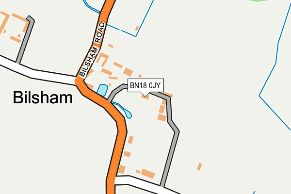 BN18 0JY map - OS OpenMap – Local (Ordnance Survey)