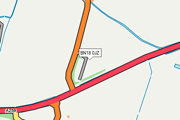 BN18 0JZ map - OS OpenMap – Local (Ordnance Survey)