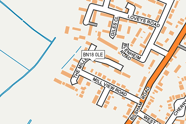 BN18 0LE map - OS OpenMap – Local (Ordnance Survey)