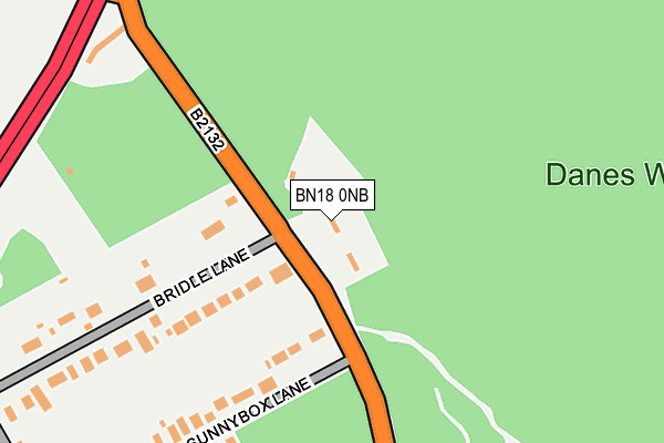 BN18 0NB map - OS OpenMap – Local (Ordnance Survey)