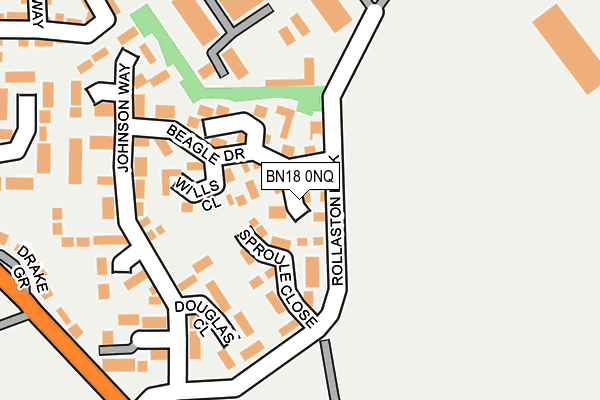 BN18 0NQ map - OS OpenMap – Local (Ordnance Survey)
