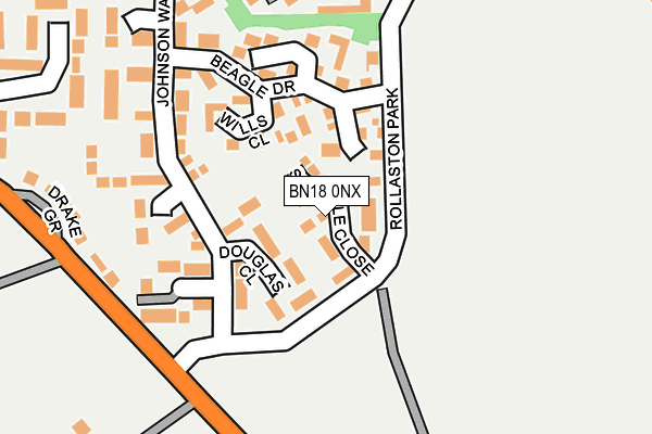 BN18 0NX map - OS OpenMap – Local (Ordnance Survey)