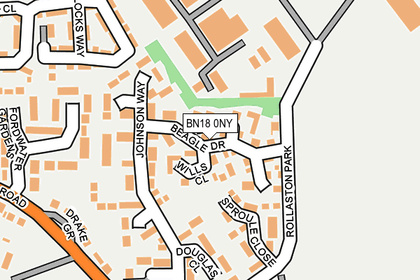 BN18 0NY map - OS OpenMap – Local (Ordnance Survey)