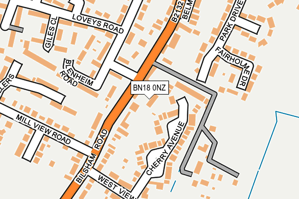 BN18 0NZ map - OS OpenMap – Local (Ordnance Survey)