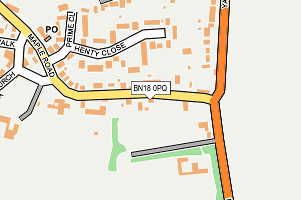 BN18 0PQ map - OS OpenMap – Local (Ordnance Survey)