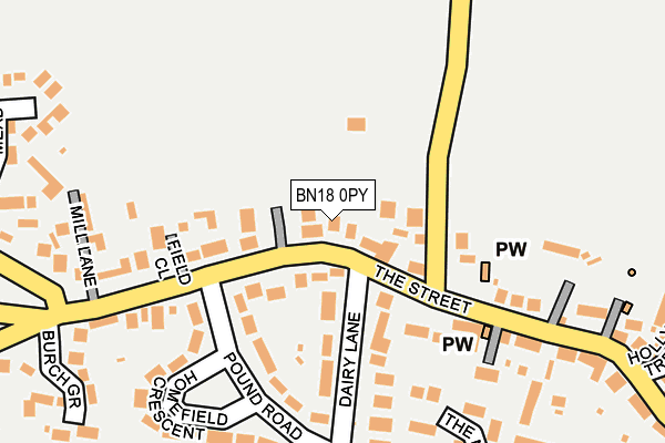 BN18 0PY map - OS OpenMap – Local (Ordnance Survey)