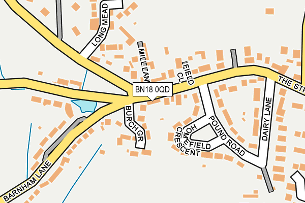 BN18 0QD map - OS OpenMap – Local (Ordnance Survey)