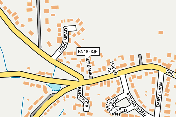 BN18 0QE map - OS OpenMap – Local (Ordnance Survey)