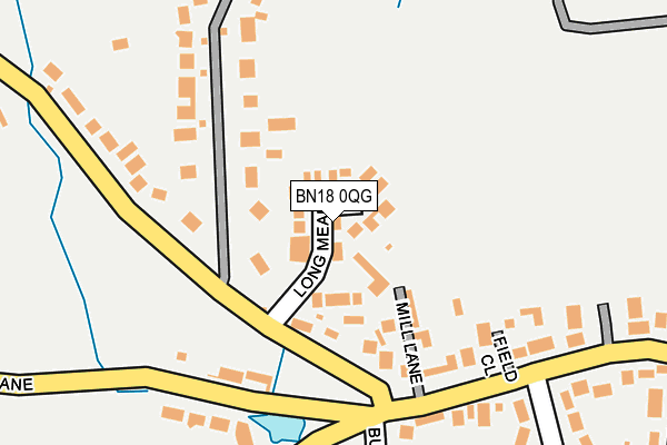 BN18 0QG map - OS OpenMap – Local (Ordnance Survey)