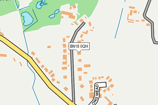 BN18 0QH map - OS OpenMap – Local (Ordnance Survey)