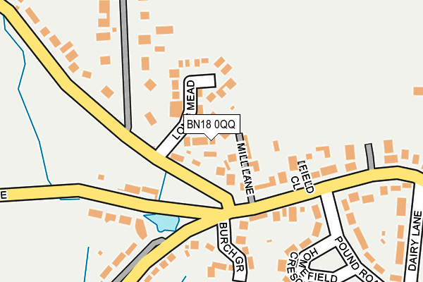 BN18 0QQ map - OS OpenMap – Local (Ordnance Survey)
