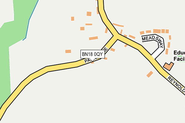 BN18 0QY map - OS OpenMap – Local (Ordnance Survey)