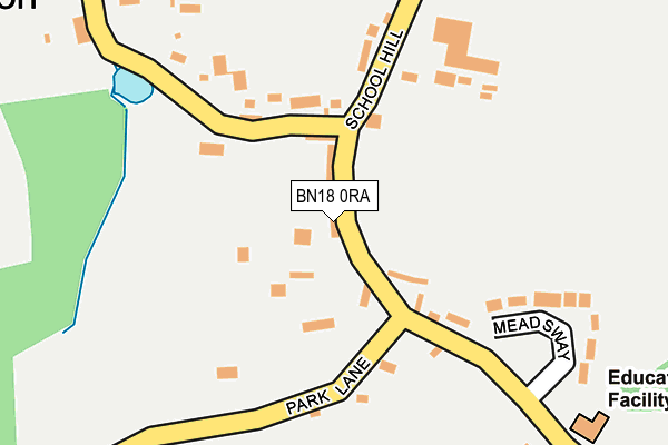 BN18 0RA map - OS OpenMap – Local (Ordnance Survey)