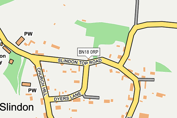 BN18 0RP map - OS OpenMap – Local (Ordnance Survey)