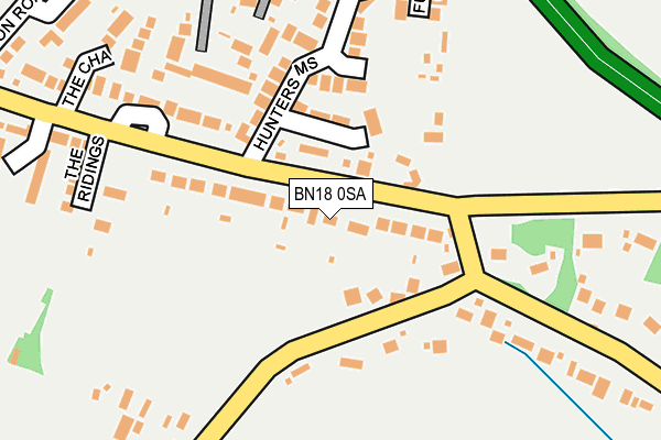 BN18 0SA map - OS OpenMap – Local (Ordnance Survey)