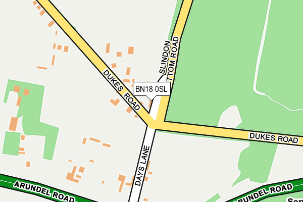 BN18 0SL map - OS OpenMap – Local (Ordnance Survey)