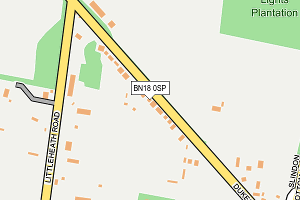 BN18 0SP map - OS OpenMap – Local (Ordnance Survey)