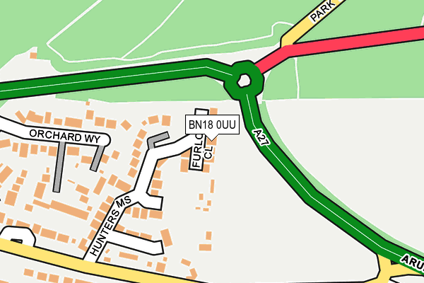 BN18 0UU map - OS OpenMap – Local (Ordnance Survey)