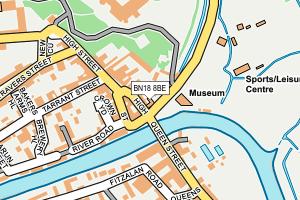 BN18 8BE map - OS OpenMap – Local (Ordnance Survey)