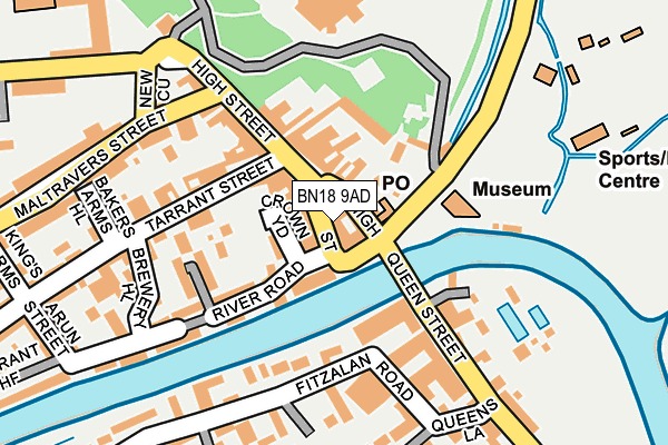 BN18 9AD map - OS OpenMap – Local (Ordnance Survey)