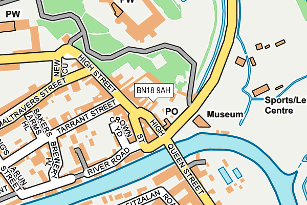 BN18 9AH map - OS OpenMap – Local (Ordnance Survey)