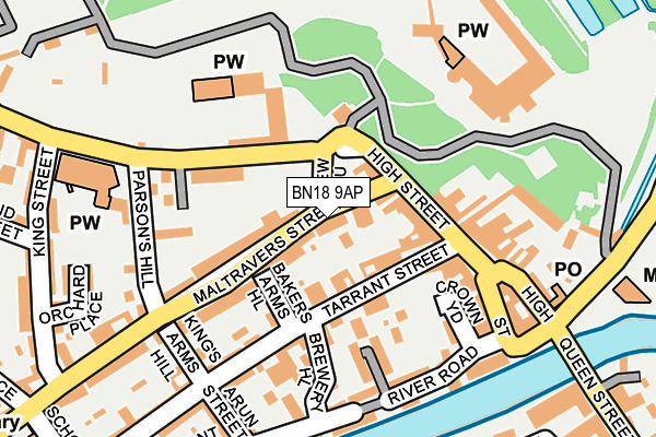 BN18 9AP map - OS OpenMap – Local (Ordnance Survey)