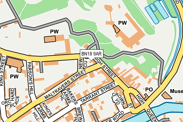 BN18 9AR map - OS OpenMap – Local (Ordnance Survey)