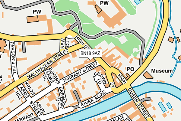 BN18 9AZ map - OS OpenMap – Local (Ordnance Survey)