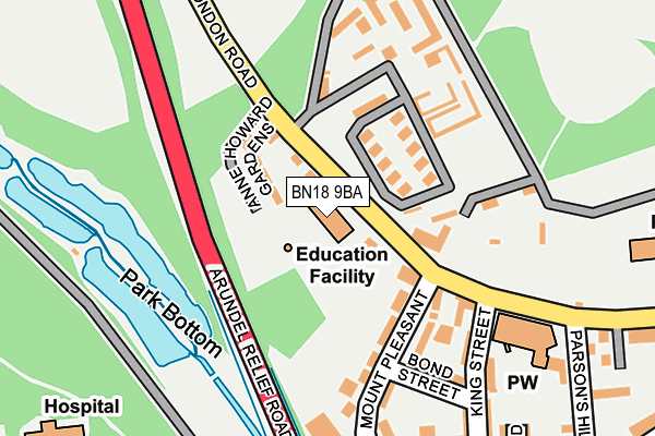 BN18 9BA map - OS OpenMap – Local (Ordnance Survey)