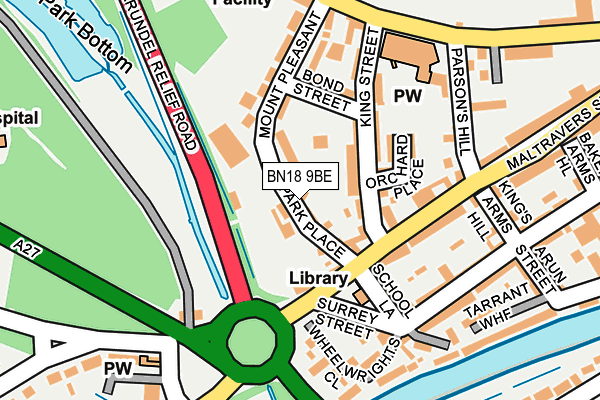 BN18 9BE map - OS OpenMap – Local (Ordnance Survey)