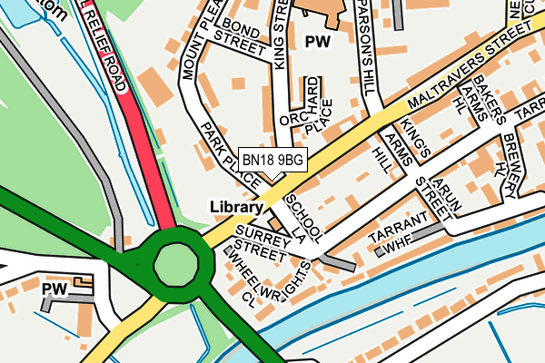 BN18 9BG map - OS OpenMap – Local (Ordnance Survey)