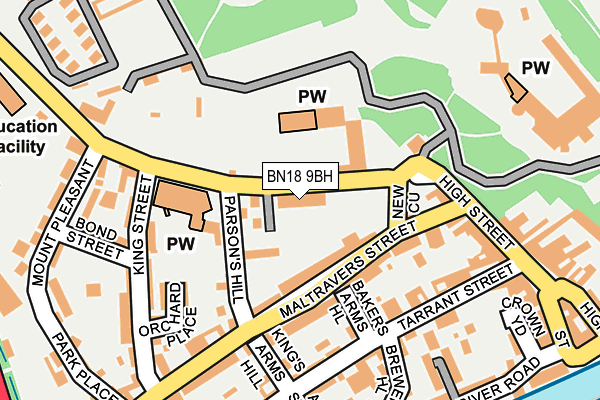 BN18 9BH map - OS OpenMap – Local (Ordnance Survey)