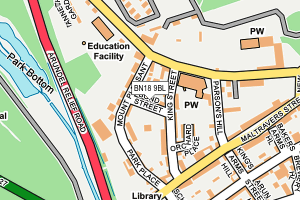 BN18 9BL map - OS OpenMap – Local (Ordnance Survey)