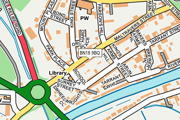 BN18 9BQ map - OS OpenMap – Local (Ordnance Survey)