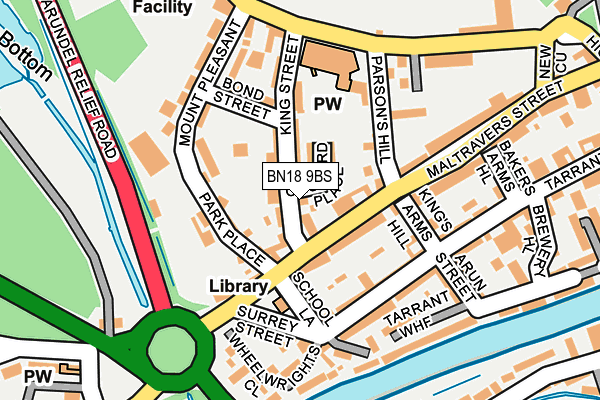 BN18 9BS map - OS OpenMap – Local (Ordnance Survey)