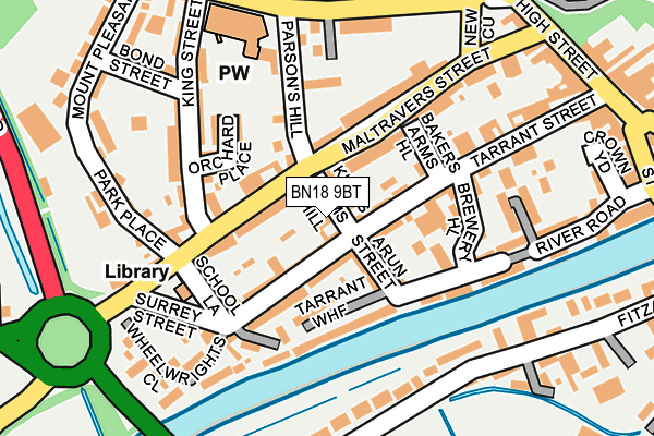 BN18 9BT map - OS OpenMap – Local (Ordnance Survey)