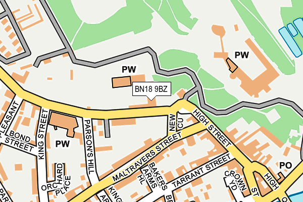BN18 9BZ map - OS OpenMap – Local (Ordnance Survey)