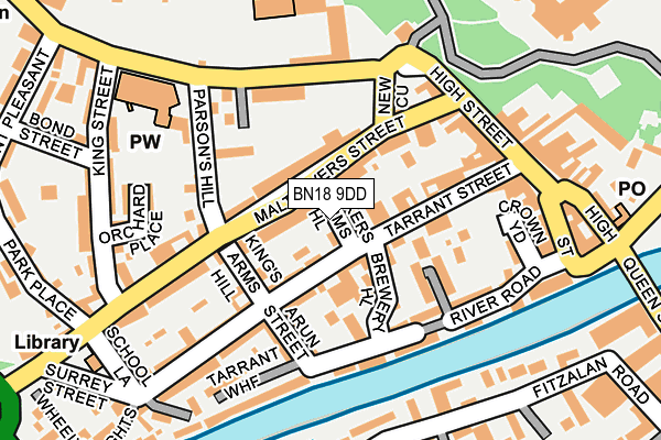 BN18 9DD map - OS OpenMap – Local (Ordnance Survey)