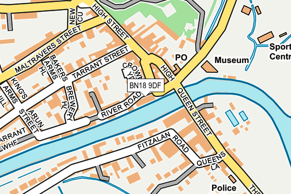 BN18 9DF map - OS OpenMap – Local (Ordnance Survey)