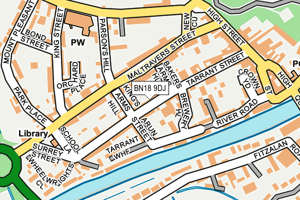 BN18 9DJ map - OS OpenMap – Local (Ordnance Survey)