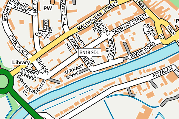 BN18 9DL map - OS OpenMap – Local (Ordnance Survey)