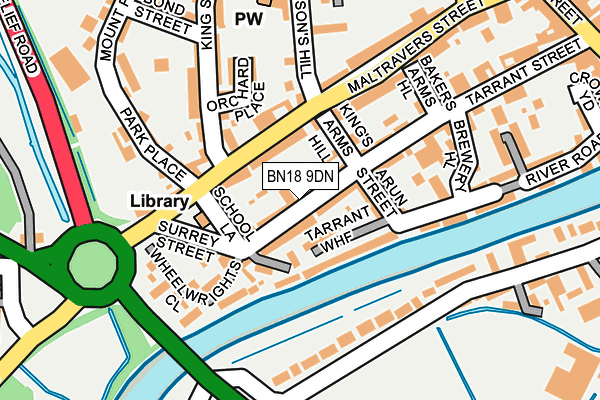 BN18 9DN map - OS OpenMap – Local (Ordnance Survey)