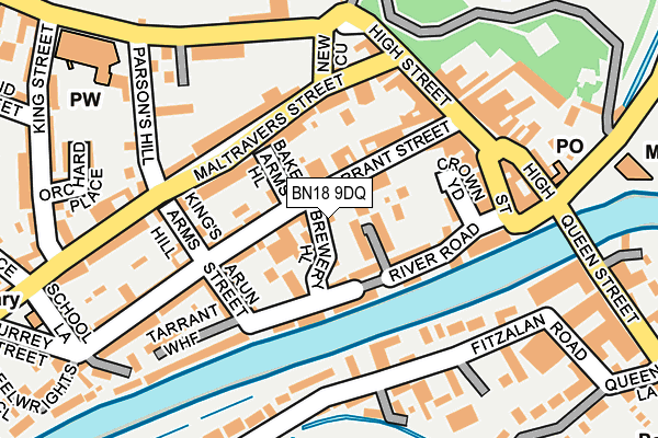 BN18 9DQ map - OS OpenMap – Local (Ordnance Survey)