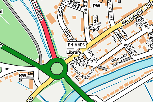 BN18 9DS map - OS OpenMap – Local (Ordnance Survey)